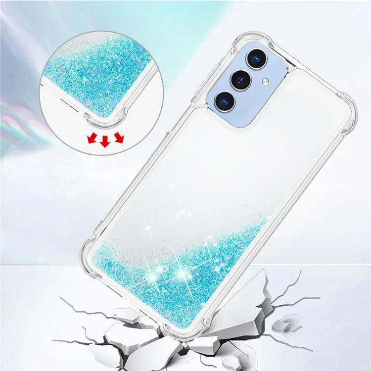 YB Quicksand Series-1 for Samsung Galaxy A15 5G Case Liquid TPU Anti-scratch Phone Back Shell