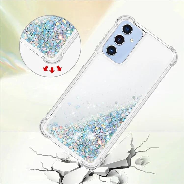 YB Quicksand Series-1 for Samsung Galaxy A15 5G Case Liquid TPU Anti-scratch Phone Back Shell