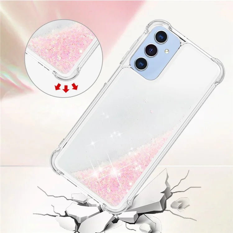 YB Quicksand Series-1 for Samsung Galaxy A15 5G Case Liquid TPU Anti-scratch Phone Back Shell