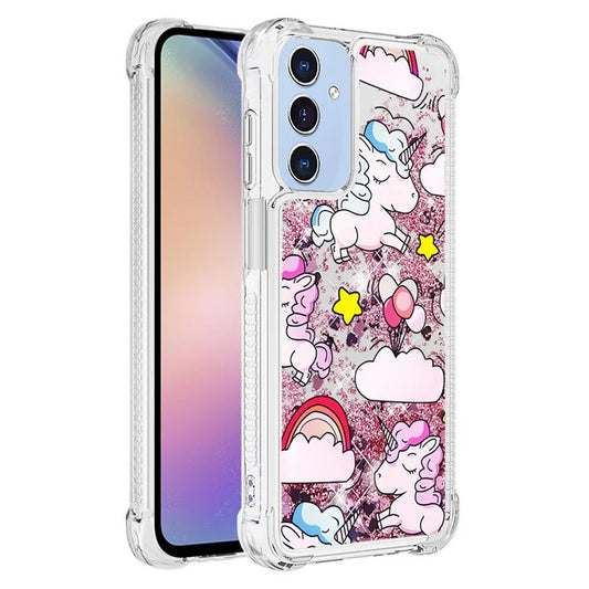 YB Quicksand Series-2 for Samsung Galaxy A15 5G Case Glitter Bling Anti-drop TPU Phone Back Protector