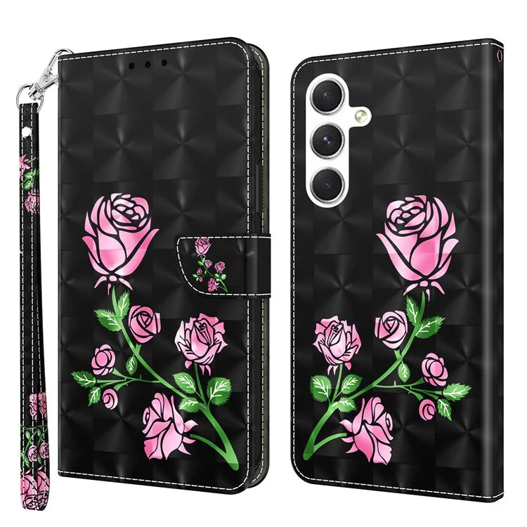 For Samsung Galaxy S24+ Case 3D Pattern Printing Phone Cover with Wallet Stand