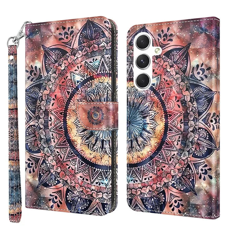 For Samsung Galaxy S24+ Case 3D Pattern Printing Phone Cover with Wallet Stand