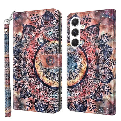 For Samsung Galaxy S24+ Case 3D Pattern Printing Phone Cover with Wallet Stand