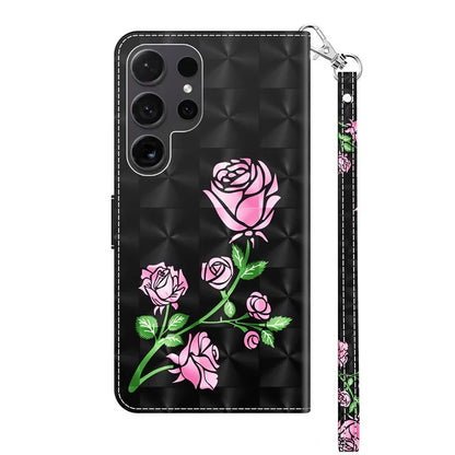 For Samsung Galaxy S24 Ultra Case 3D Pattern Printing Leather Wallet Cover