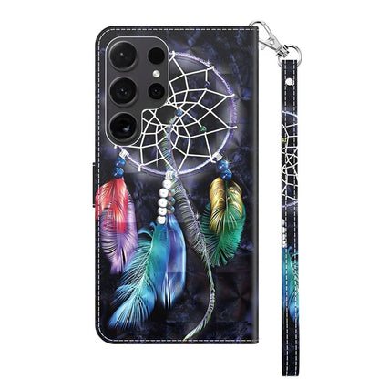 For Samsung Galaxy S24 Ultra Case 3D Pattern Printing Leather Wallet Cover