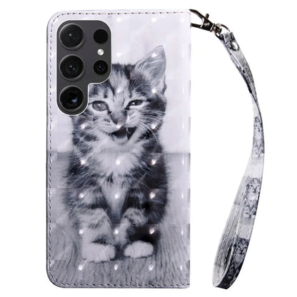 For Samsung Galaxy S24 Ultra Case 3D Pattern Printing Leather Wallet Cover