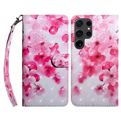 For Samsung Galaxy S24 Ultra Case 3D Pattern Printing Leather Wallet Cover