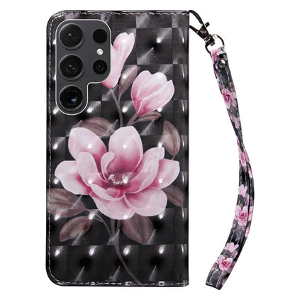 For Samsung Galaxy S24 Ultra Case 3D Pattern Printing Leather Wallet Cover