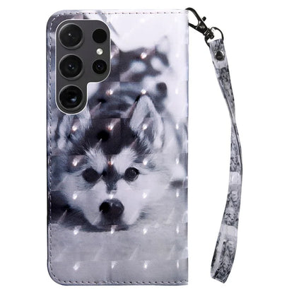 For Samsung Galaxy S24 Ultra Case 3D Pattern Printing Leather Wallet Cover