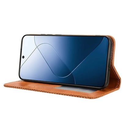 For Xiaomi 14 Case Magnetic Auto Closing Retro Leather Phone Cover