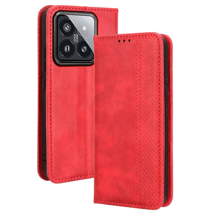 For Xiaomi 14 Case Magnetic Auto Closing Retro Leather Phone Cover