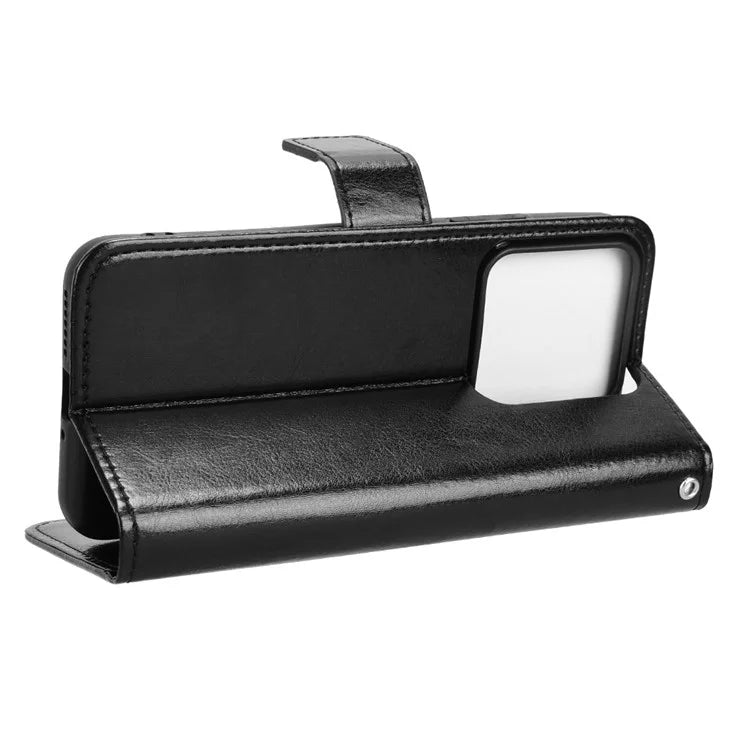 For Xiaomi 14 Case Crazy Horse Texture Stand Phone Wallet Cover
