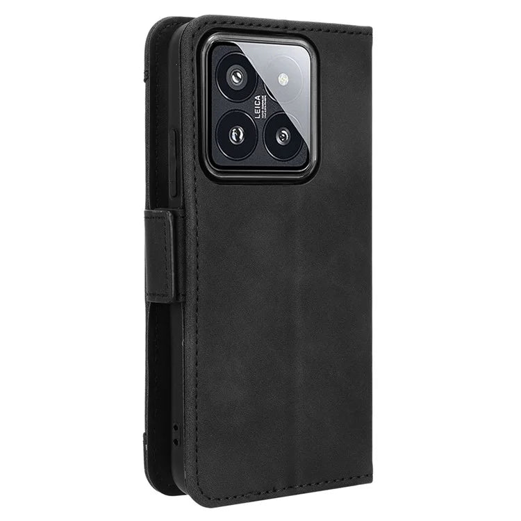 For Xiaomi 14 Leather Case Multiple Card Slots Phone Stand Cover