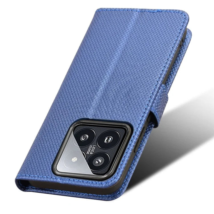 For Xiaomi 14 Case Diamond Texture Leather Cover with Wallet Stand