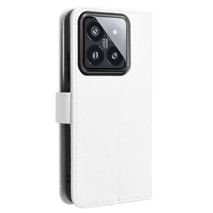 For Xiaomi 14 Case Diamond Texture Leather Cover with Wallet Stand