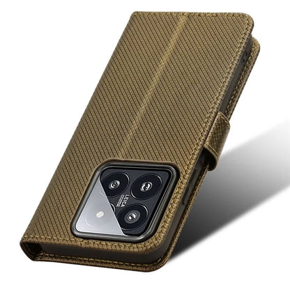 For Xiaomi 14 Case Diamond Texture Leather Cover with Wallet Stand