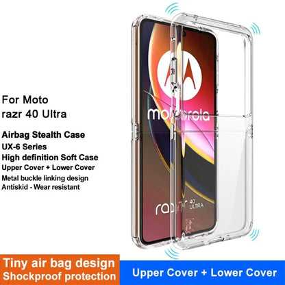 IMAK UX-6 Series for Motorola Razr 40 Ultra 5G Clear Case Airbags Protection TPU Cover