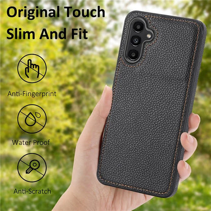 For Samsung Galaxy A24 4G (162.1 x 77.6 x 8.3mm) Case Litchi Texture Back Shell PU Leather+TPU Phone Cover