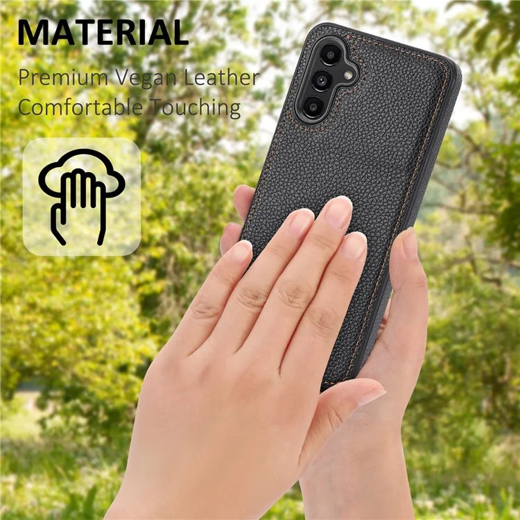 For Samsung Galaxy A24 4G (162.1 x 77.6 x 8.3mm) Case Litchi Texture Back Shell PU Leather+TPU Phone Cover