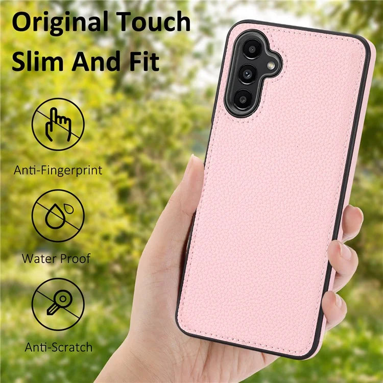 For Samsung Galaxy A24 4G (162.1 x 77.6 x 8.3mm) Case Litchi Texture Back Shell PU Leather+TPU Phone Cover