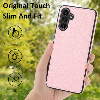 For Samsung Galaxy A24 4G (162.1 x 77.6 x 8.3mm) Case Litchi Texture Back Shell PU Leather+TPU Phone Cover
