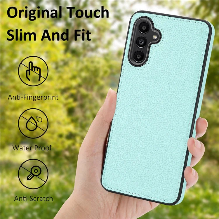 For Samsung Galaxy A24 4G (162.1 x 77.6 x 8.3mm) Case Litchi Texture Back Shell PU Leather+TPU Phone Cover
