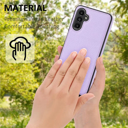 For Samsung Galaxy A24 4G (162.1 x 77.6 x 8.3mm) Case Litchi Texture Back Shell PU Leather+TPU Phone Cover