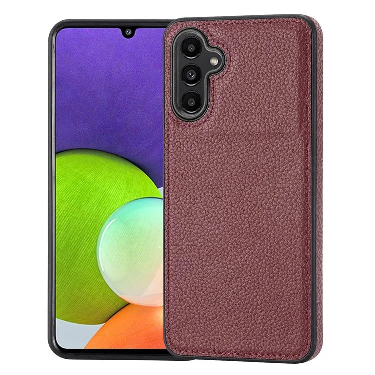 For Samsung Galaxy A24 4G (162.1 x 77.6 x 8.3mm) Case Litchi Texture Back Shell PU Leather+TPU Phone Cover