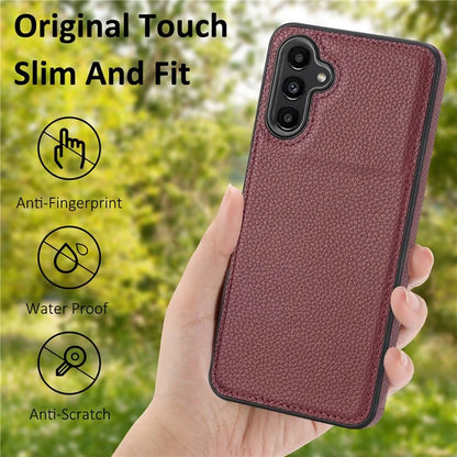 For Samsung Galaxy A24 4G (162.1 x 77.6 x 8.3mm) Case Litchi Texture Back Shell PU Leather+TPU Phone Cover