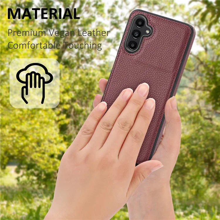 For Samsung Galaxy A24 4G (162.1 x 77.6 x 8.3mm) Case Litchi Texture Back Shell PU Leather+TPU Phone Cover