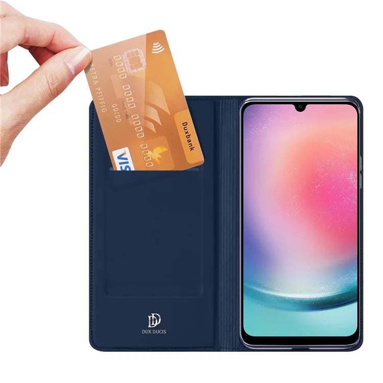 DUX DUCIS Skin Pro Series For Samsung Galaxy A25 5G (Global) (161.0 x 76.5 x 8.3mm) Case Scratch-resistant Leather Cover with Card Holder