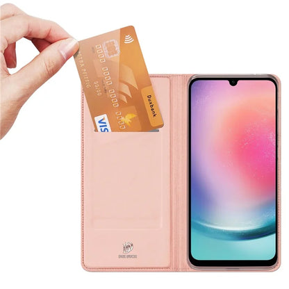DUX DUCIS Skin Pro Series For Samsung Galaxy A25 5G (Global) (161.0 x 76.5 x 8.3mm) Case Scratch-resistant Leather Cover with Card Holder