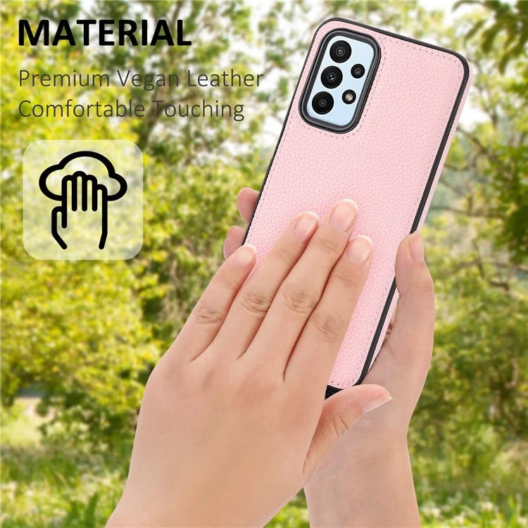 For Samsung Galaxy A33 5G Case Splash Proof PU Leather Coated TPU Phone Back Cover