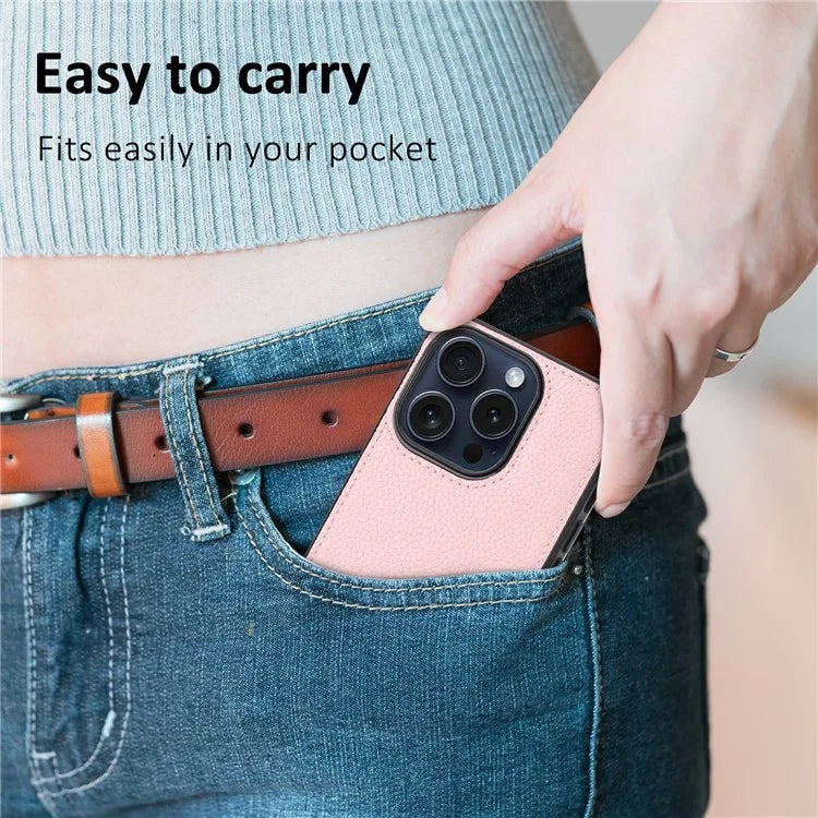 For iPhone 14 Pro Case Well-protected PU Leather Coated TPU Phone Cover