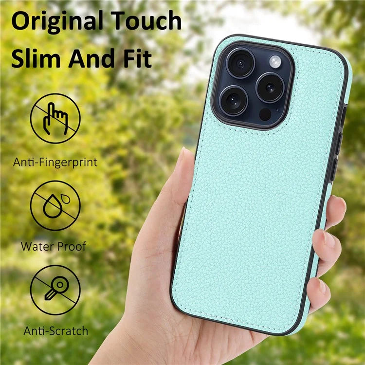 For iPhone 14 Pro Case Well-protected PU Leather Coated TPU Phone Cover