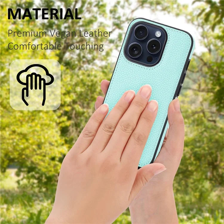 For iPhone 14 Pro Case Well-protected PU Leather Coated TPU Phone Cover