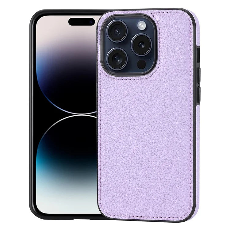For iPhone 14 Pro Case Well-protected PU Leather Coated TPU Phone Cover