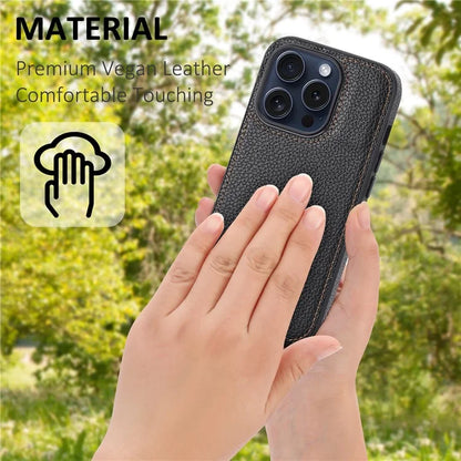 For iPhone 14 Pro Max Case Cell Phone PU Leather Coated TPU Back Cover