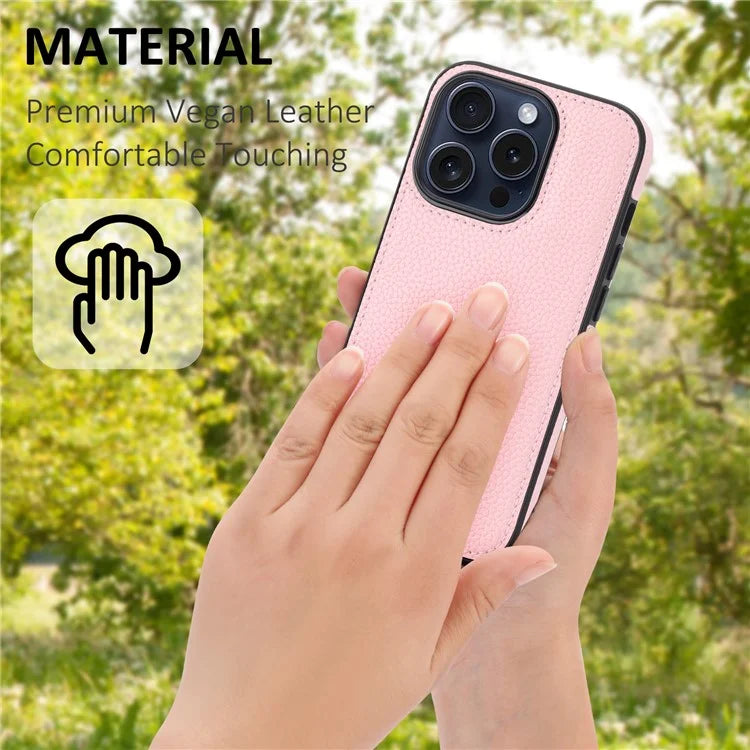 For iPhone 14 Pro Max Case Cell Phone PU Leather Coated TPU Back Cover