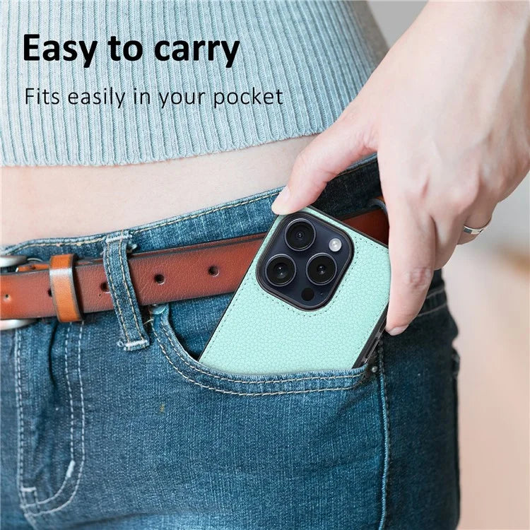 For iPhone 14 Pro Max Case Cell Phone PU Leather Coated TPU Back Cover