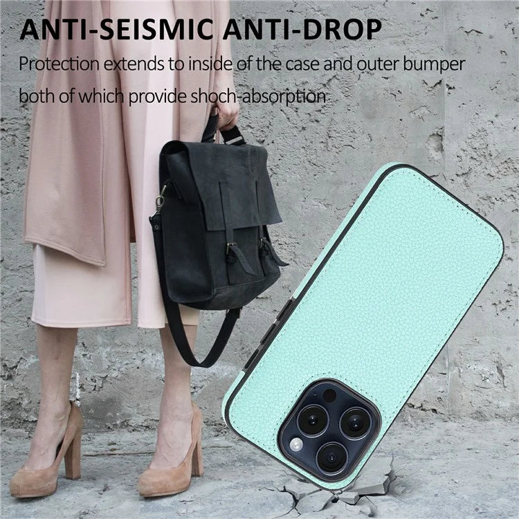 For iPhone 14 Pro Max Case Cell Phone PU Leather Coated TPU Back Cover