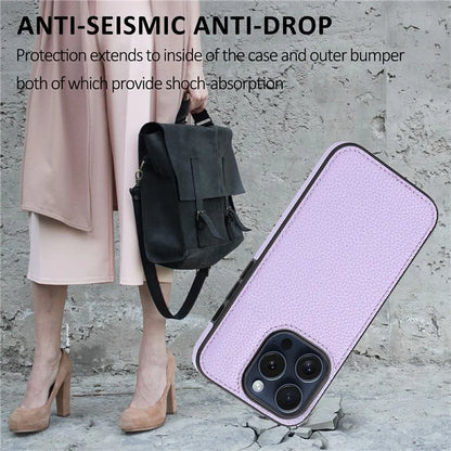 For iPhone 14 Pro Max Case Cell Phone PU Leather Coated TPU Back Cover