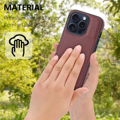 For iPhone 14 Pro Max Case Cell Phone PU Leather Coated TPU Back Cover