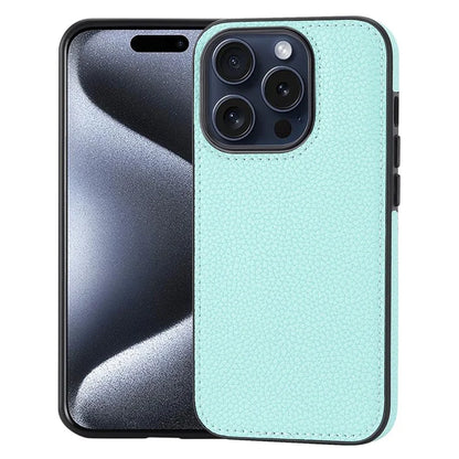 For iPhone 15 Pro Case Shockproof PU Leather Coated TPU Phone Guard Cover