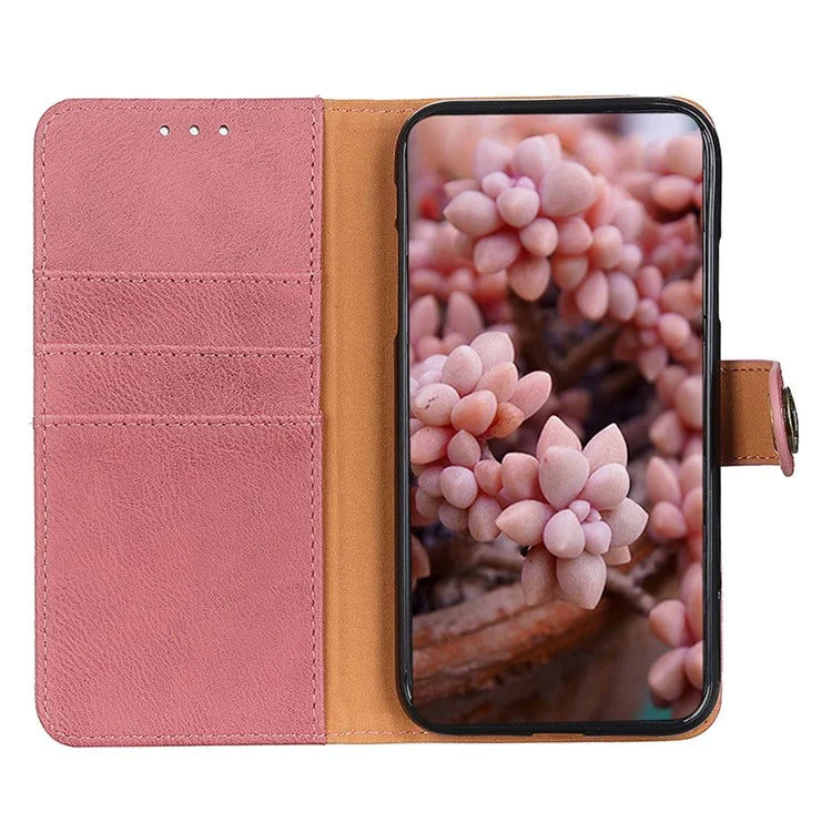 KHAZNEH For Xiaomi Redmi 13C 4G / Poco C65 4G Case Cowhide Texture Stand Wallet Smartphone Cover