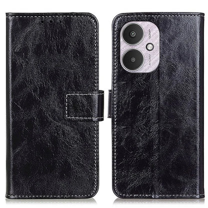 For Xiaomi Redmi 13C 4G / Poco C65 4G Case Slim-Fit Retro Crazy Horse Texture Wallet Leather Phone Cover