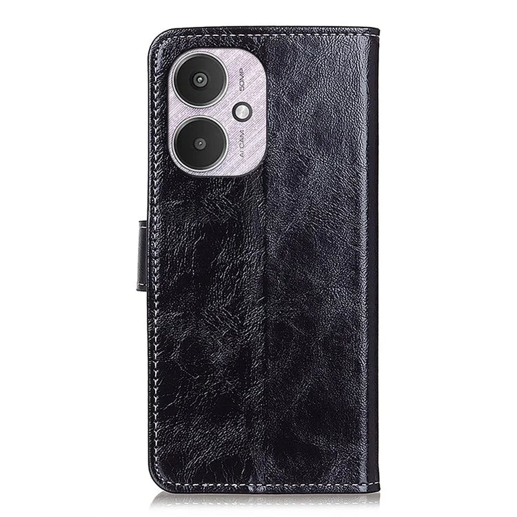 For Xiaomi Redmi 13C 4G / Poco C65 4G Case Slim-Fit Retro Crazy Horse Texture Wallet Leather Phone Cover