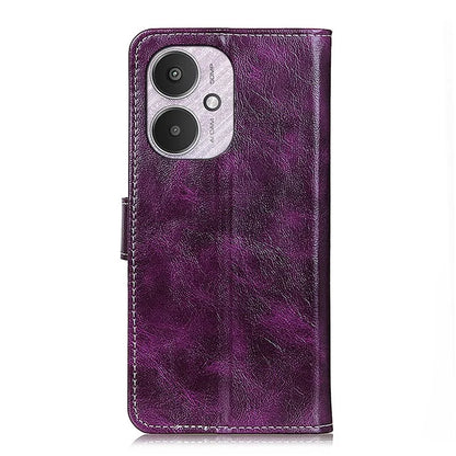 For Xiaomi Redmi 13C 4G / Poco C65 4G Case Slim-Fit Retro Crazy Horse Texture Wallet Leather Phone Cover