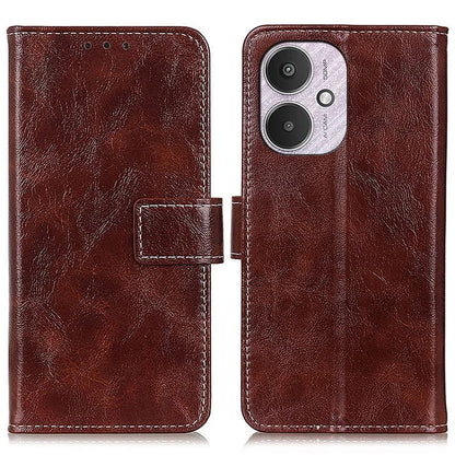 For Xiaomi Redmi 13C 4G / Poco C65 4G Case Slim-Fit Retro Crazy Horse Texture Wallet Leather Phone Cover