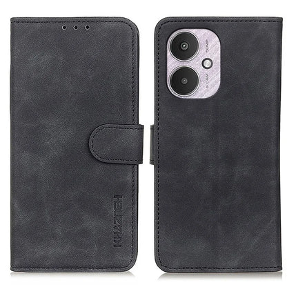 KHAZNEH For Xiaomi Redmi 13C 4G / Poco C65 4G Case Phone Shell PU Leather Retro Stand Cell Phone Cover